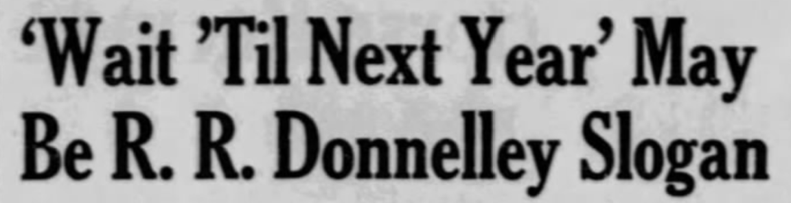 Donnelley delay headline